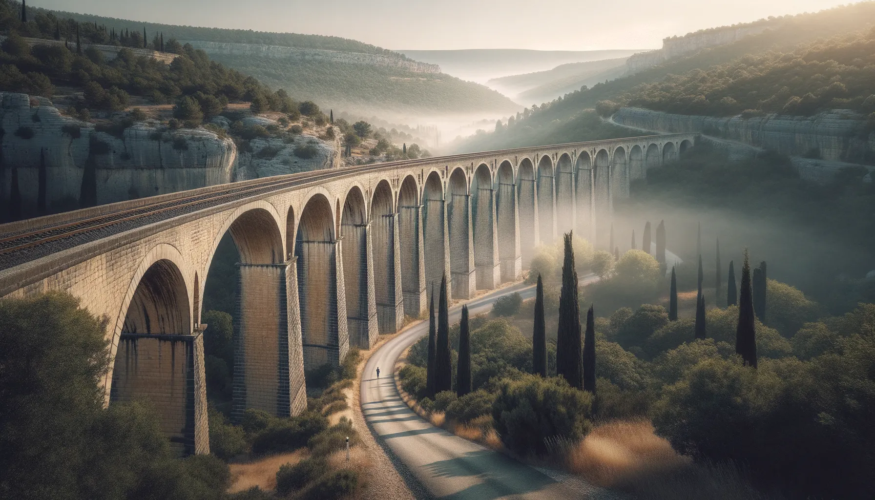 Steinernes Viadukt in der Provence: Architektur im Einklang mit der Landschaft
