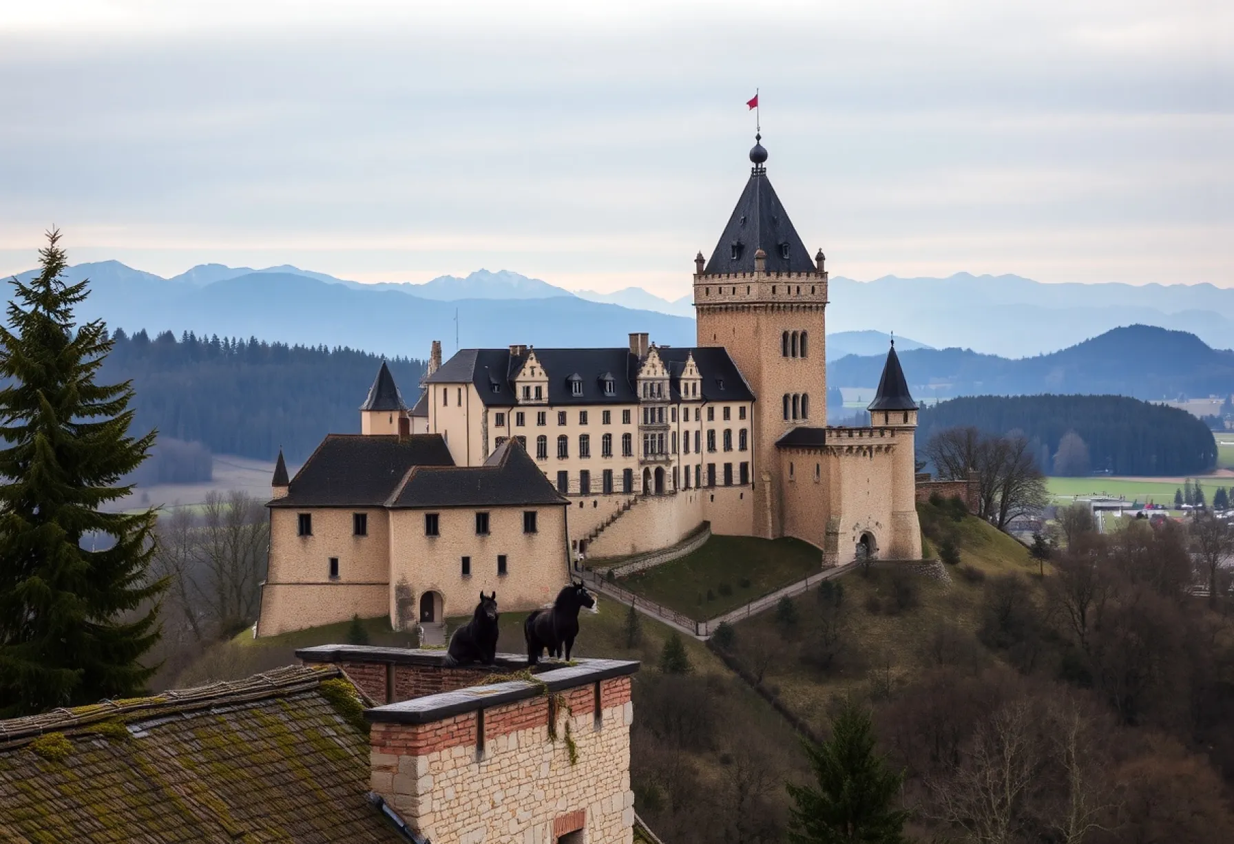 Burg Hohenzollern: Eine mittelalterliche Festung auf einem Hügel im südlichen Deutschland