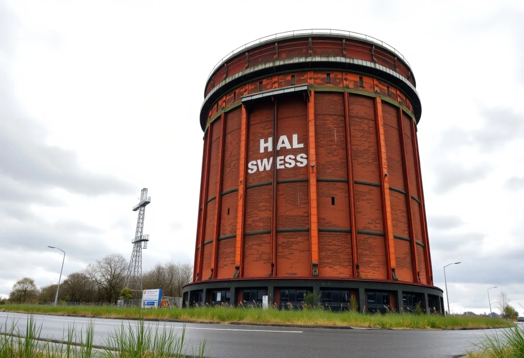 Alter Wasserturm in stillgelegtem Industriegebiet von Manchester: Einblicke in Verfall und Vergessenheit