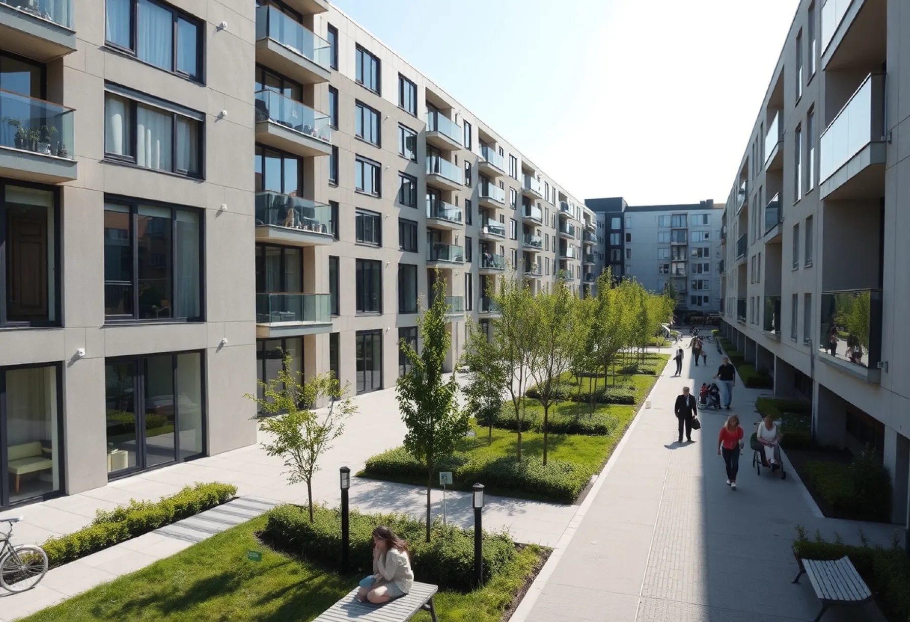 Moderne Wohnanlage in Kopenhagen: Minimalistische Architektur und harmonische Gestaltung