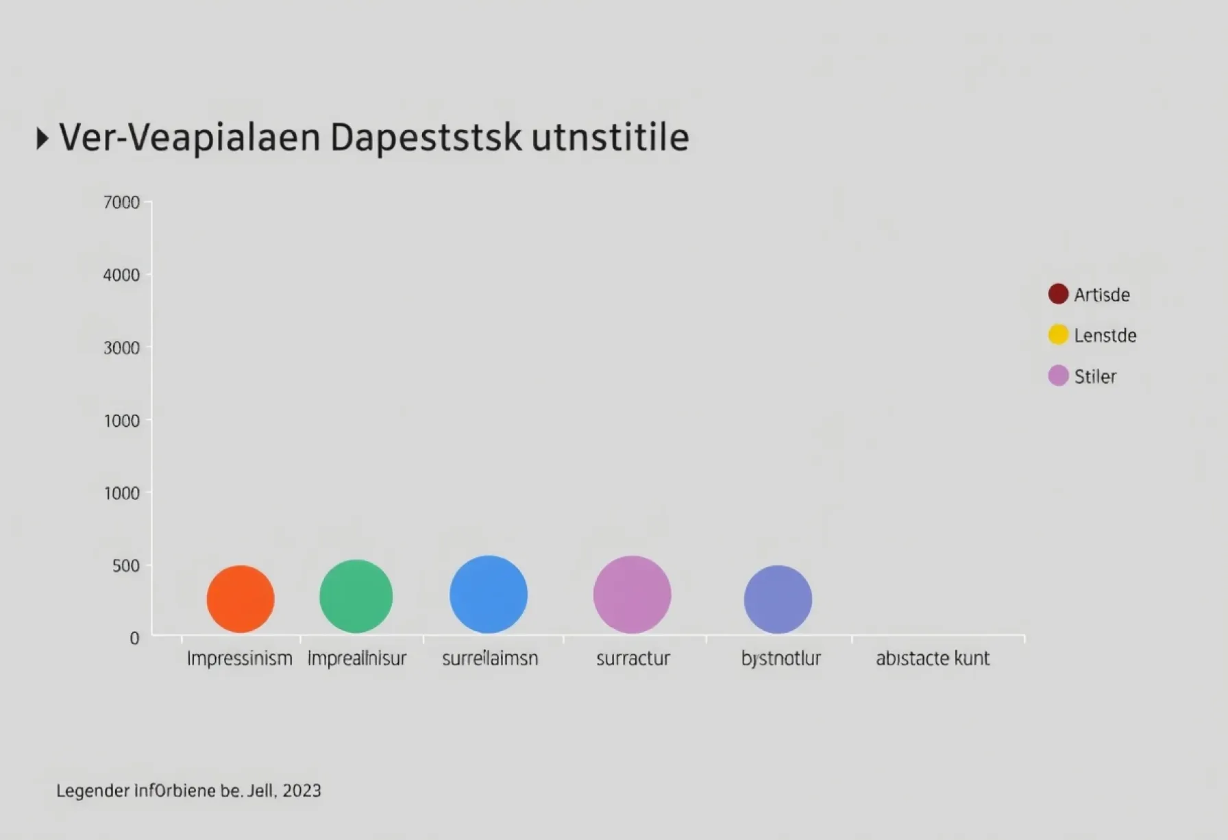 Verteilung der beliebtesten Kunststile in Europa im Jahr 2023: Impressionismus, Surrealismus und abstrakte Kunst im Vergleich