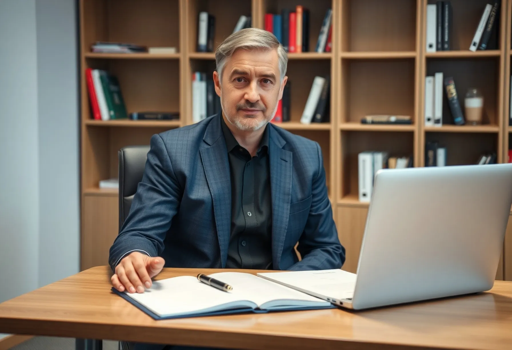 Porträt eines Geschäftsmannes in einem modernen Büroambiente