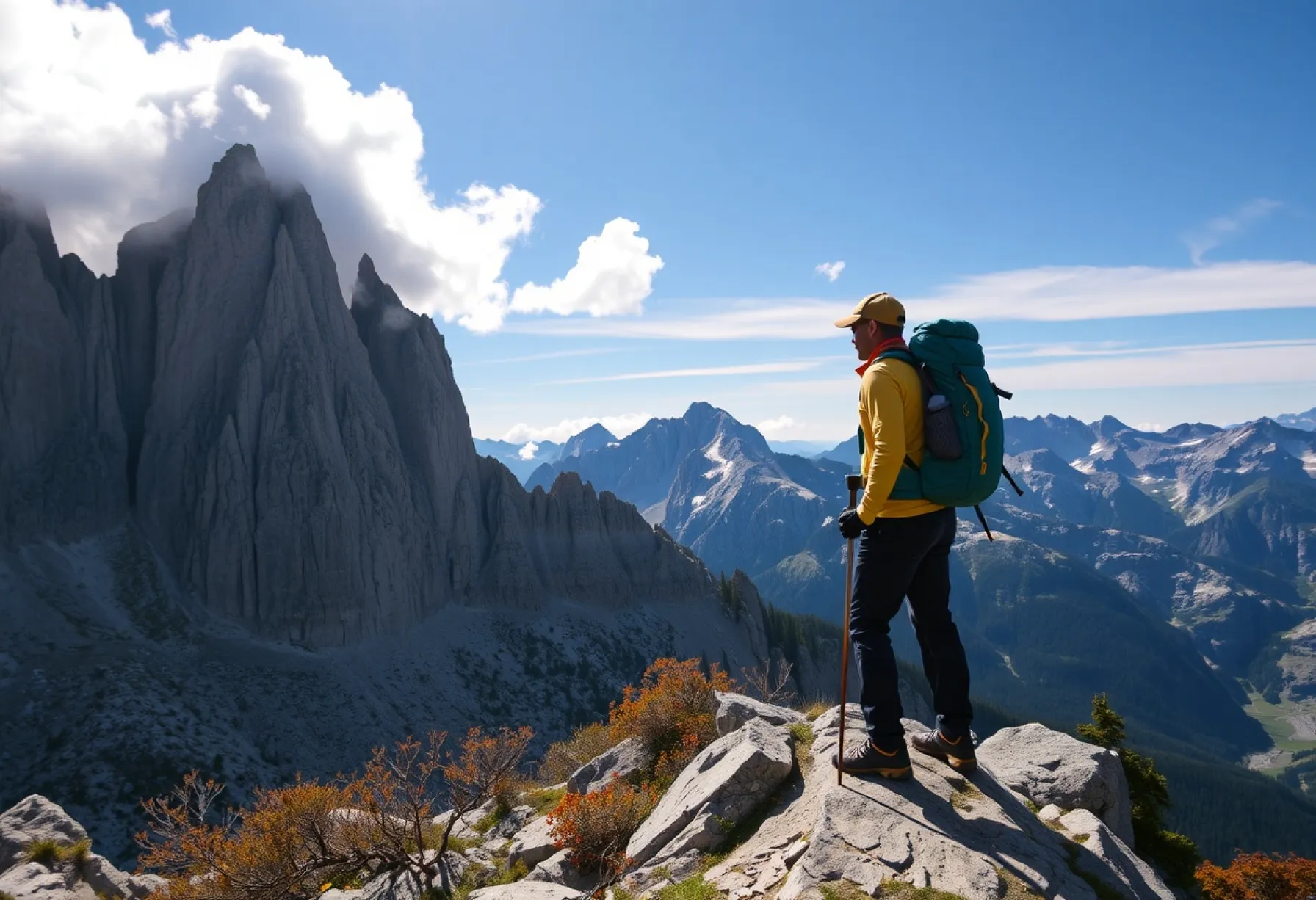 Wanderung auf einem Hochgebirgspfad in den Dolomiten: Natur, Landschaft und Ausrüstung im Fokus