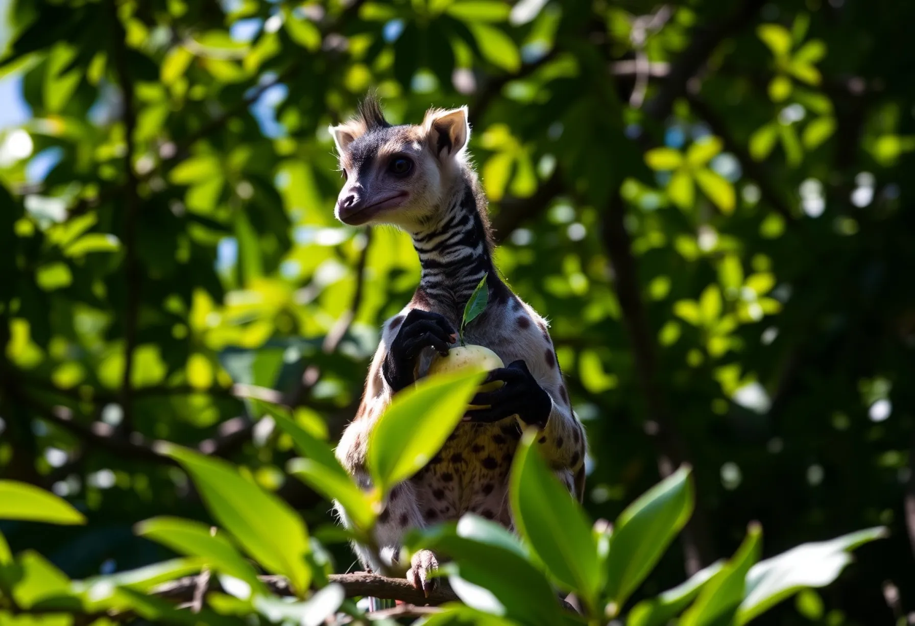 Kapuzineraffe im Regenwald von Costa Rica: Eine Momentaufnahme der Natur