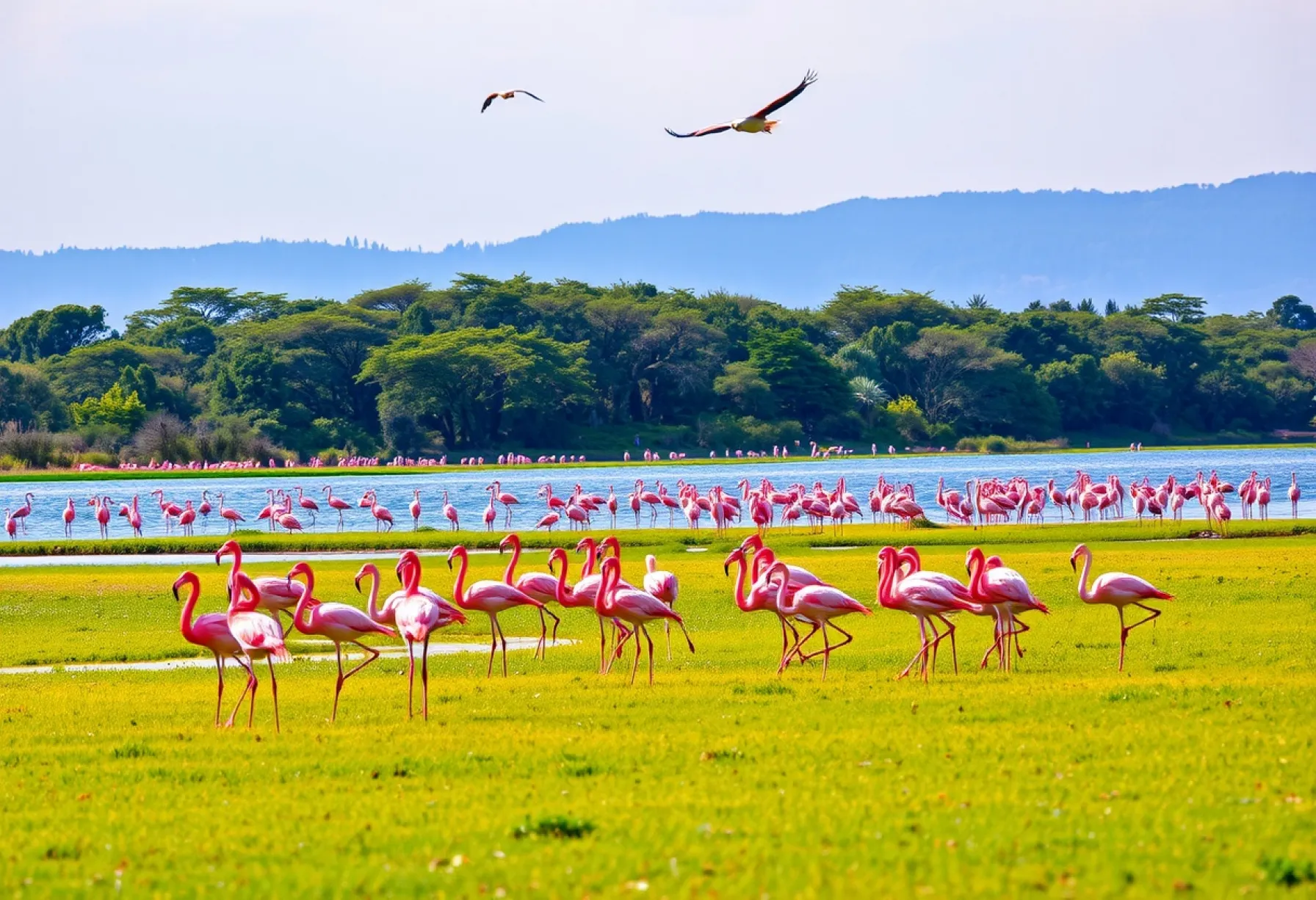 Flamingos und Pelikane im Lake Nakuru Nationalpark: Einblick in die Tierwelt Kenias