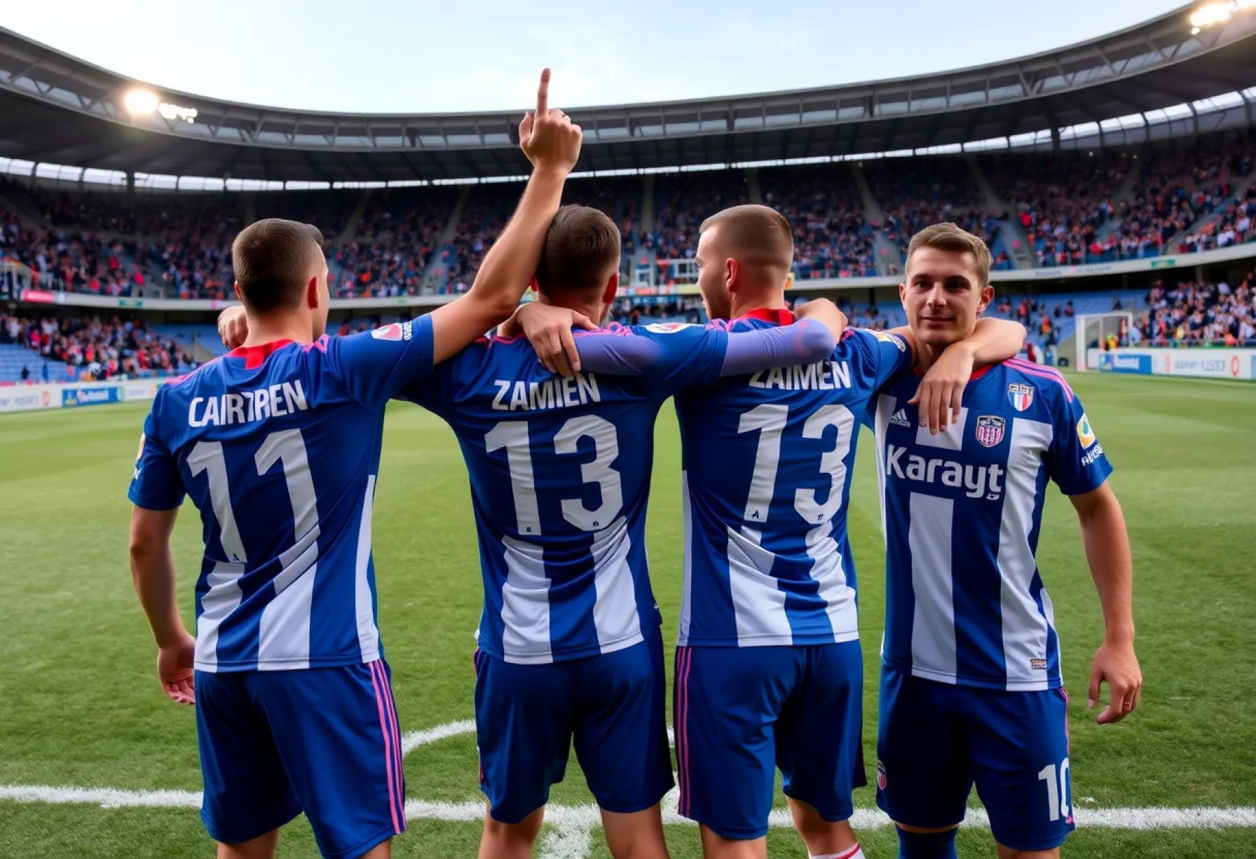 Spieler von Dinamo Zagreb feiern wichtigen Sieg im Stadion Maksimir