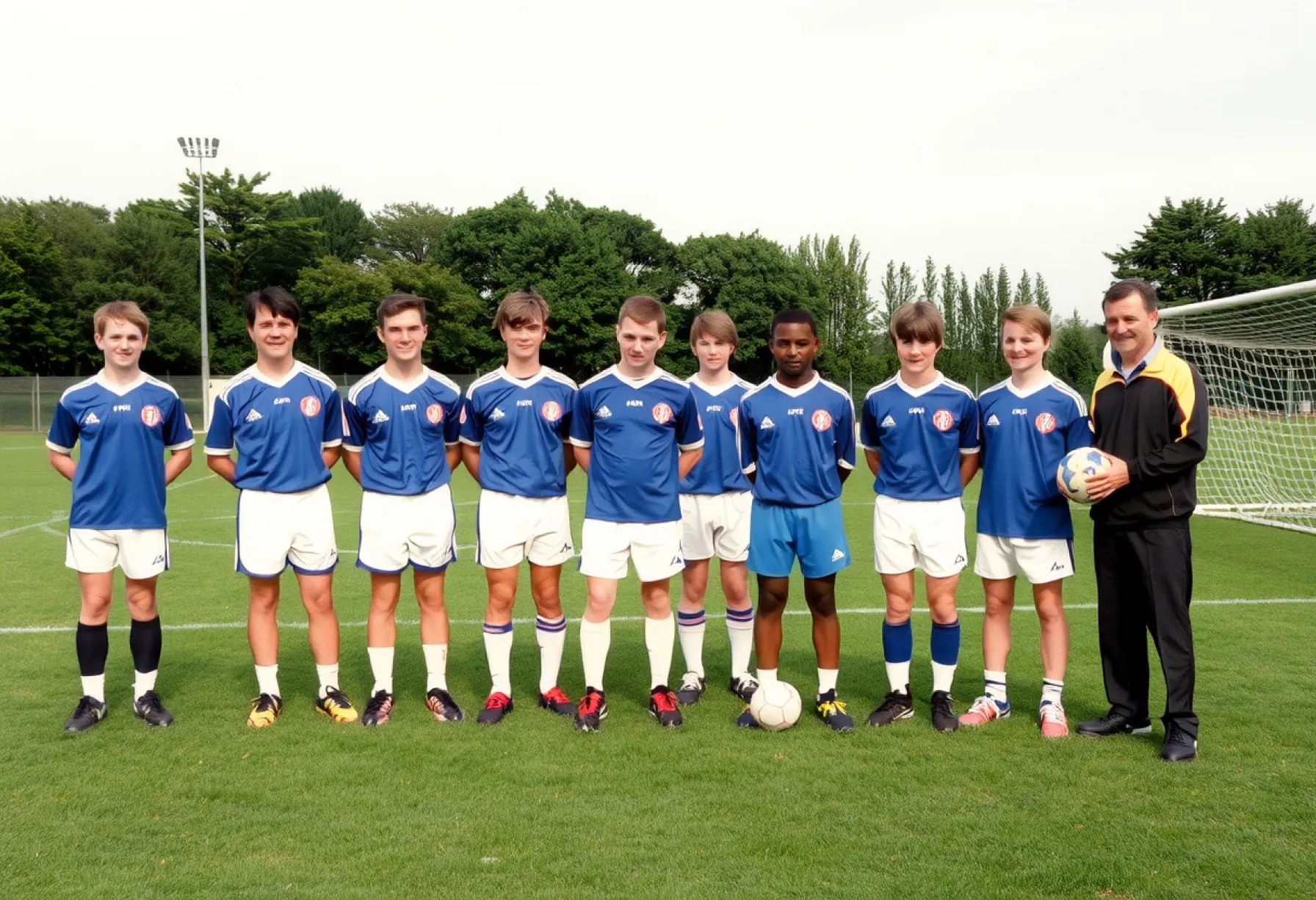 Mannschaftsfoto einer Fußballmannschaft aus Hilden, Anfang der 1990er Jahre