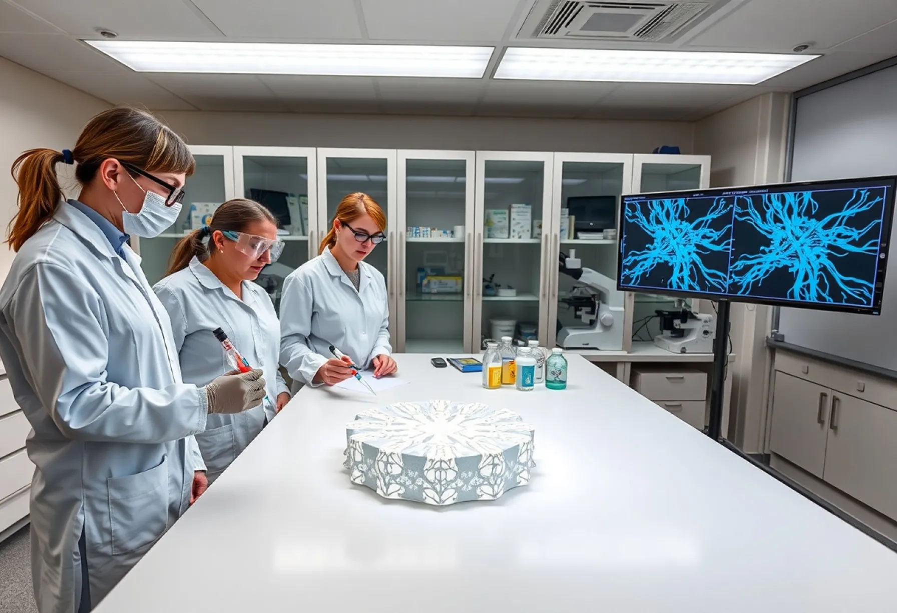 Wissenschaftler in Zürich untersuchen 3D-gedrucktes Implantat im Labor