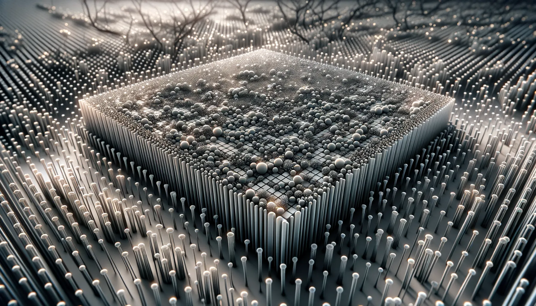 Mikroskopische Untersuchung von Nanopartikel-beschichtetem Siliziumwafer zur Verbesserung der Halbleitereffizienz (2023, Deutschland)