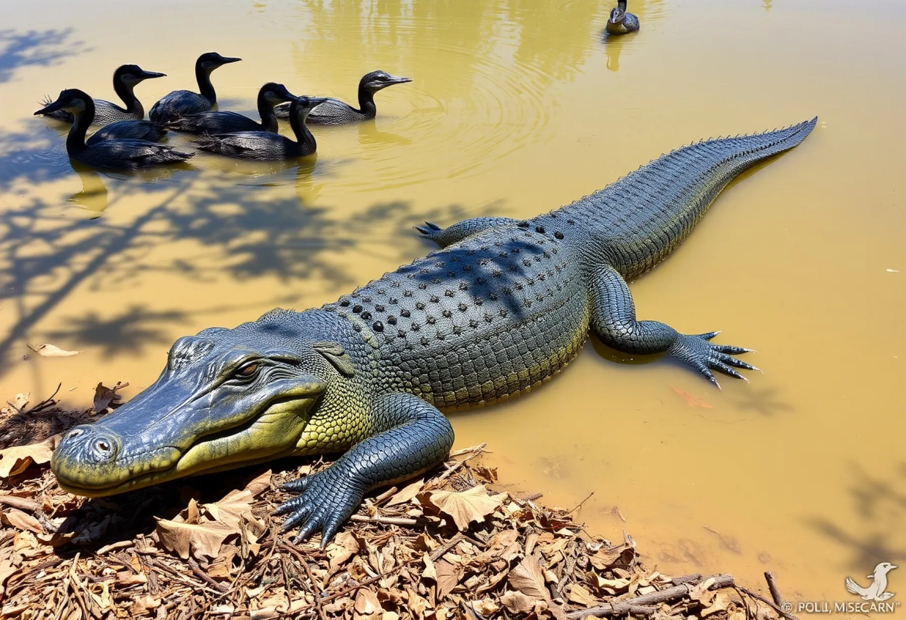 Achselkrokodil im Pantanal: Beobachtungen eines ruhigen Moments in der Natur Brasiliens
