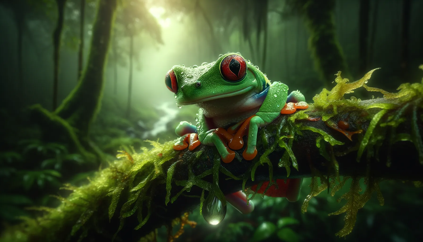 Beobachtung eines Baumfroschs im Regenwald von Costa Rica