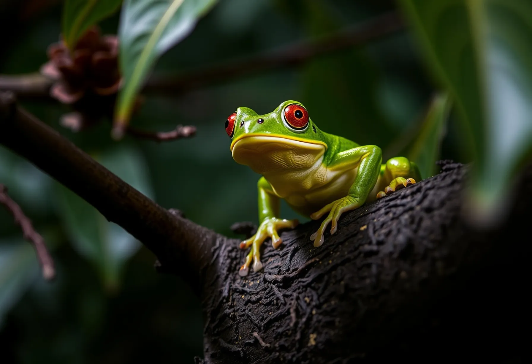 Laubfrosch im Regenwald Costa Ricas: Beschreibung der Umgebung und Merkmale