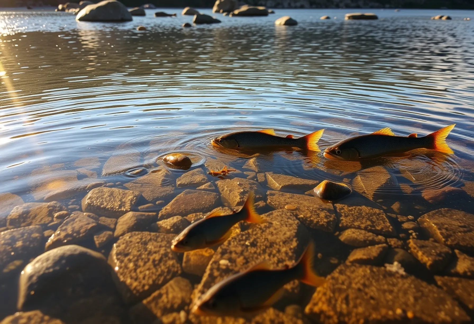 Beobachtung von Döbeln in einem schottischen Flussbett: Naturstudie in den Highlands