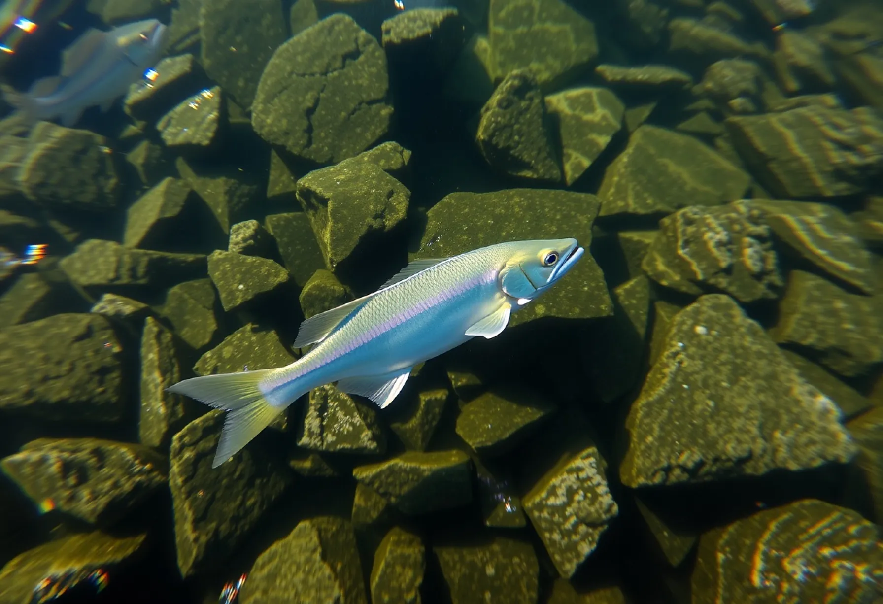 Atlantischer Lachs im norwegischen Fjord: Ein Moment der Ruhe im Unterwasserleben