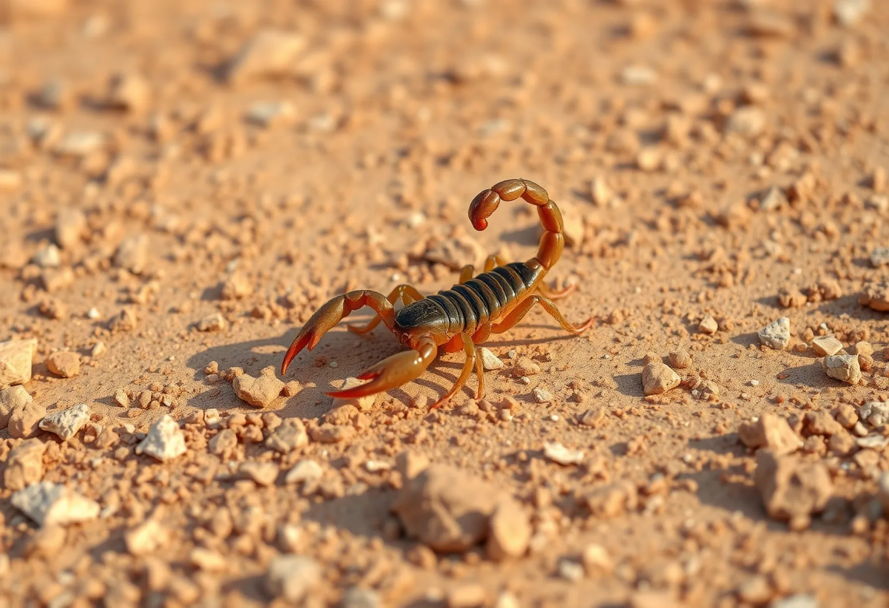 Skorpion der Art Androctonus australis in der Sahara-Wüste: Anpassung und Lebensraum
