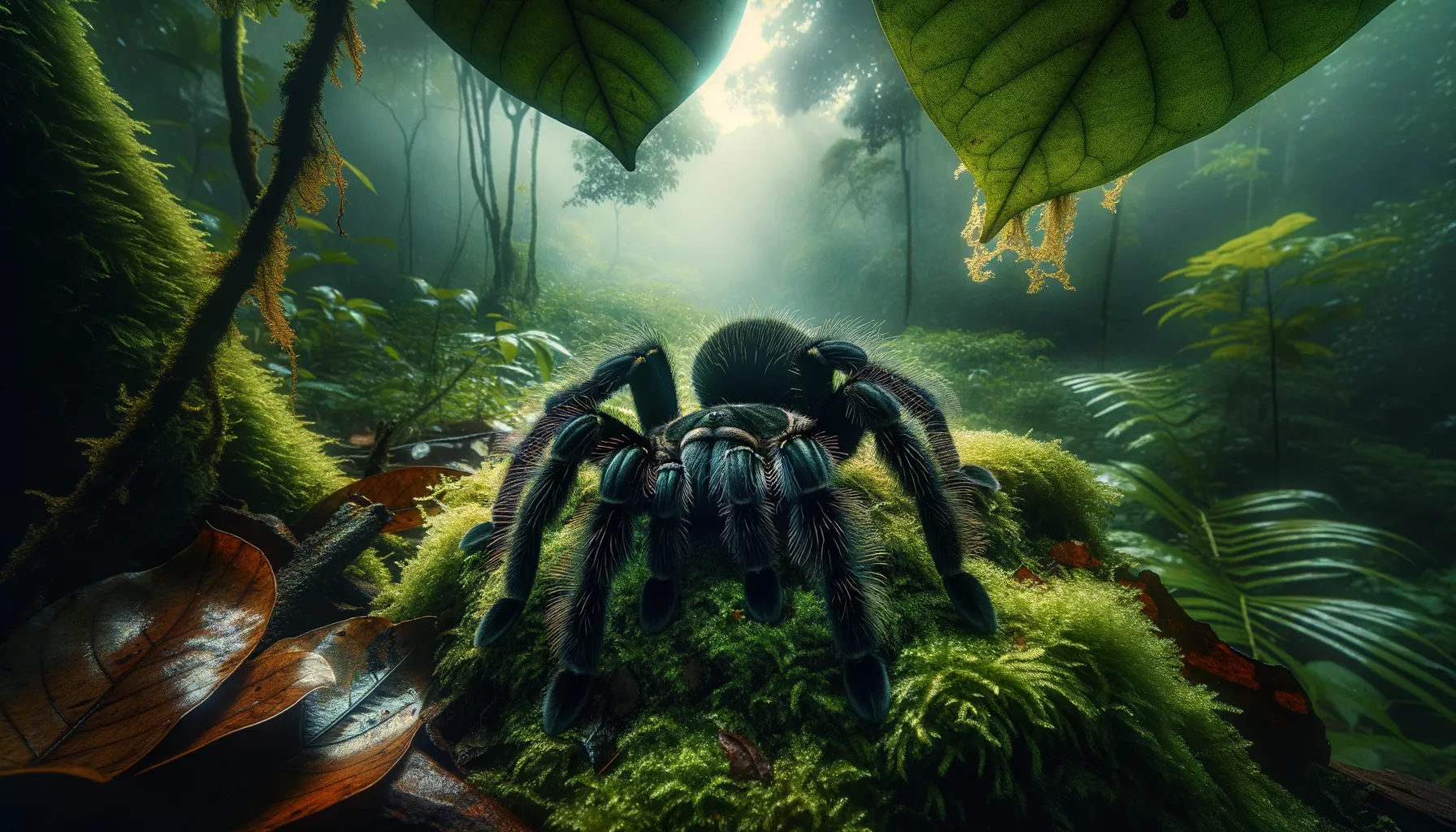Lasiodora parahybana im brasilianischen Regenwald: Eine Momentaufnahme
