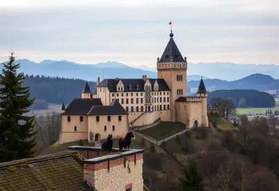 Burg Hohenzollern: Eine mittelalterliche Festung auf einem Hügel im südlichen Deutschland