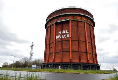 Alter Wasserturm in stillgelegtem Industriegebiet von Manchester: Einblicke in Verfall und Vergessenheit