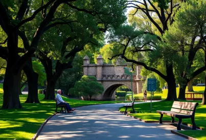 Stadtpark in Buenos Aires: Historische Elemente und Natur im Einklang