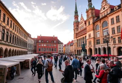 Marktplatz von Krakau: Tuchhallen und Marienkirche im architektonischen Fokus
