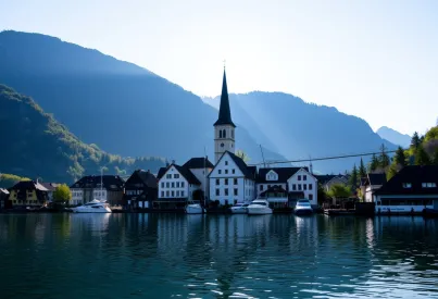 Die malerische Silhouette von Hallstatt: Historische Architektur und natürliche Schönheit im Einklang