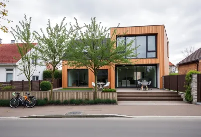 Modernes Einfamilienhaus in ruhiger Vorstadt bei Kopenhagen: Architektur, Materialien und Umgebung