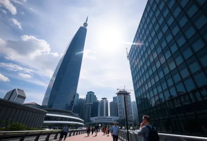 Wolkenkratzer in Singapurs Skyline: Moderne Architektur und städtische Entwicklung