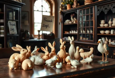 Marzipanfiguren-Ausstellung in einem traditionellen Lübecker Laden