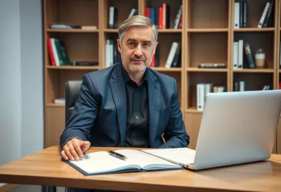 Porträt eines Geschäftsmannes in einem modernen Büroambiente