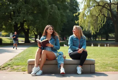 Zwei Frauen auf einer Parkbank im Hyde Park: Eine Szene der Ruhe und Freundschaft