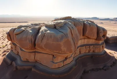 Geologische Merkmale und Landschaft einer Wüstenregion mit Sandsteinformationen und Kakteen