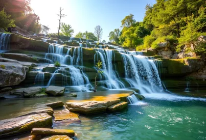 Kaskadenwasserfall im Plitvicer Nationalpark: Natur und Ruhe im Einklang