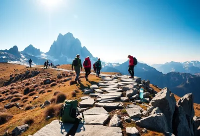 Wanderung in den Dolomiten: Eine Pause mit Aussicht auf den Langkofel