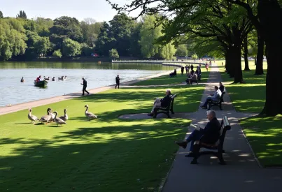 Ein Nachmittag im Hyde Park: Serpentine-See, Besucher und Natur in London