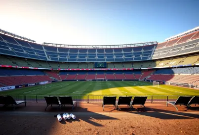 Architektur und Nachspielzeit im Santiago Bernabéu Stadion in Madrid