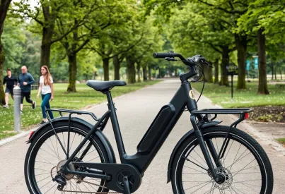 E-Bike im Kopenhagener Park: Symbol urbaner Mobilität und Nachhaltigkeit