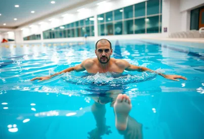 Schwimmer im Berliner Hallenbad: Eine morgendliche Trainingsszene