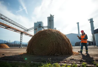 Biomassekraftwerk: Holzschnitzeltransport und Energieproduktion