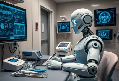 Einsatz eines humanoiden Roboters zur Unterstützung in der Patientenversorgung in einem Krankenhaus in Tokio
