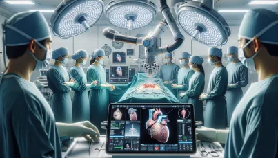 Einsatz von KI-gestützter Chirurgie: Präzision und Sicherheit durch modernen Roboterarm im Operationssaal in Tokio