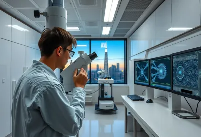 Forschung an Nanomaterialien in einem hochmodernen Labor in Tokio