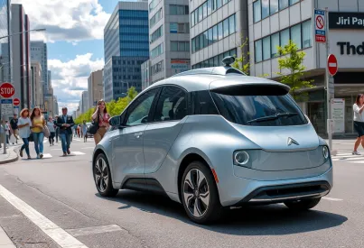 Autonomes Fahrzeug in Tokio: Technologische Mobilität im urbanen Umfeld