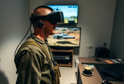 Einsatz von Virtual-Reality-Technologie im militärischen Training: Beobachtungen aus einem Simulationsraum