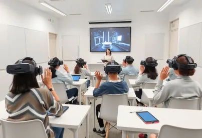 Einsatz von Virtual-Reality-Headsets im Physikunterricht: Schüler in Tokio experimentieren mit elektromagnetischen Feldern