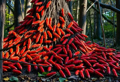 Kolonie roter Waldameisen im mitteleuropäischen Wald: Einblick in Organisation und Struktur