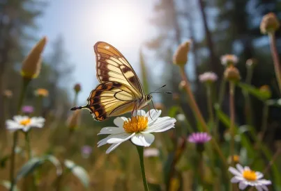 Schwalbenschwanz-Schmetterling auf Distelblüte im südlichen Schwarzwald