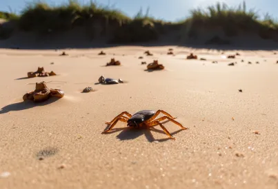Einsiedlerkrebs am Strand der Bretagne: Beobachtungen der natürlichen Umgebung