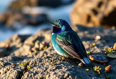 Hummer auf felsiger Küste der Bretagne: Eine Momentaufnahme in der Natur