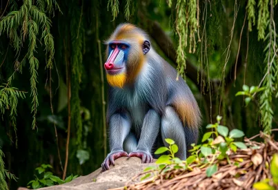 Mandrill im Regenwald Gabuns: Einblick in die natürliche Umgebung und Lebensweise