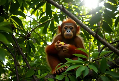 Orang-Utan-Weibchen im Regenwald von Borneo: Momentaufnahme einer Expedition 2022